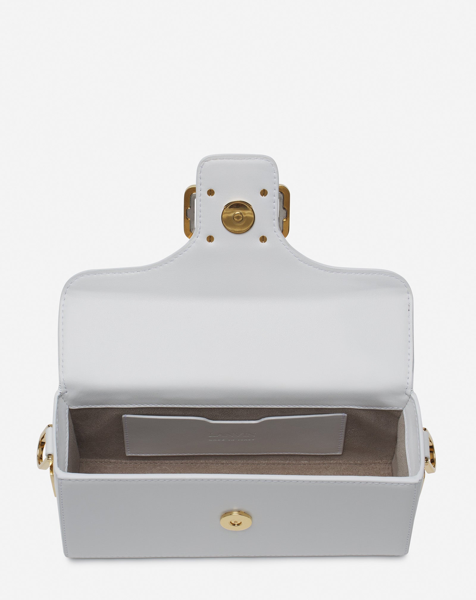 White Pencil Cat Bag In Leather And Rhinestones