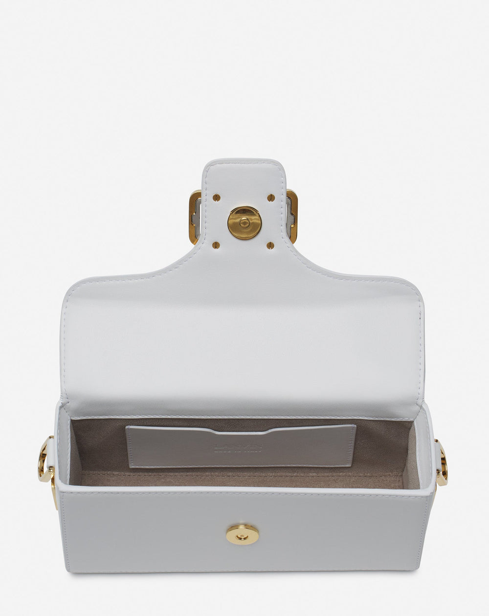 White Pencil Cat Bag In Leather And Rhinestones