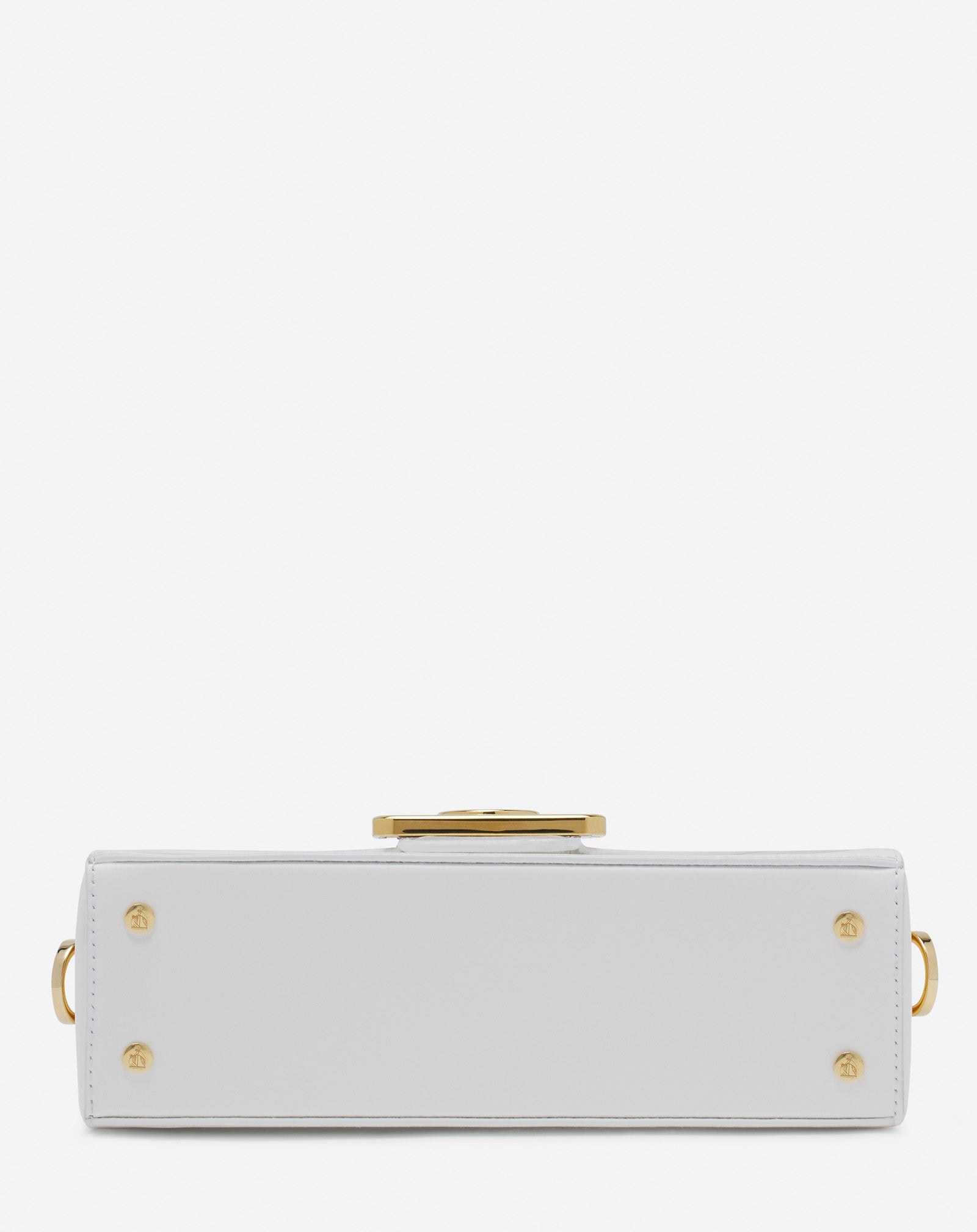 White Pencil Cat Bag In Leather And Rhinestones