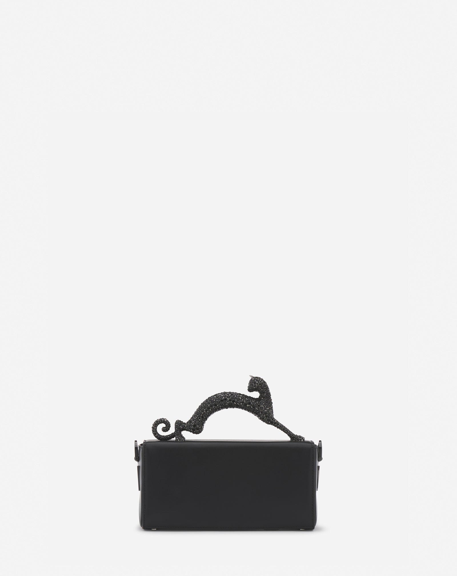 Black Nano Pencil Cat Leather Bag
