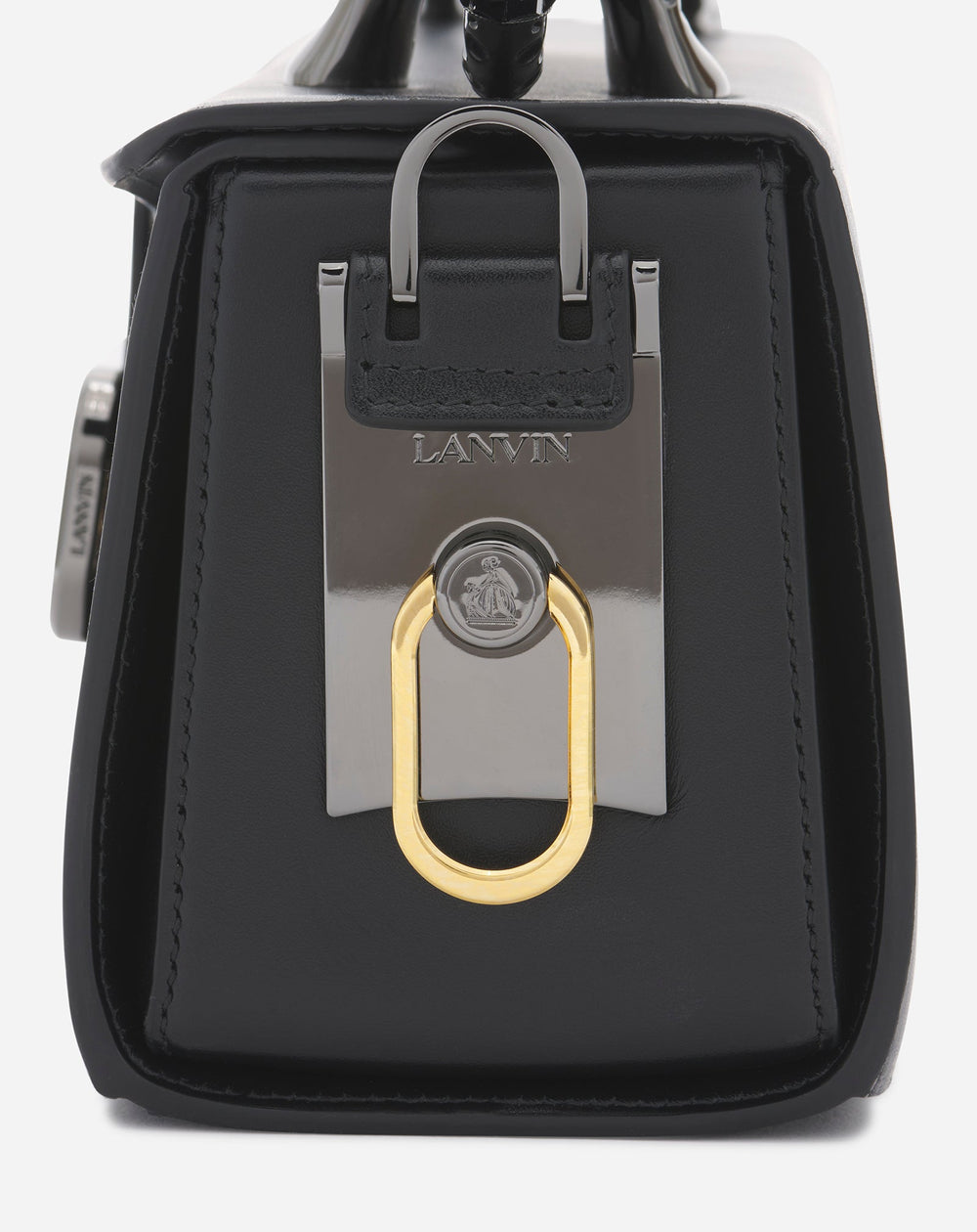 Black Medium Leather Pencil Cat Bag