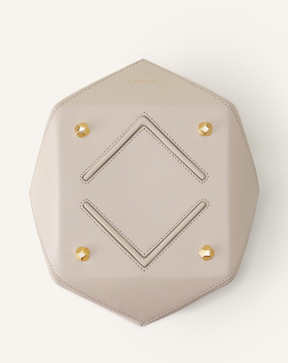 White Catch By Lanvin Medium Leather Bucket Bag