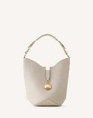 White Catch By Lanvin Medium Leather Bucket Bag