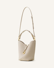 White Catch By Lanvin Medium Leather Bucket Bag