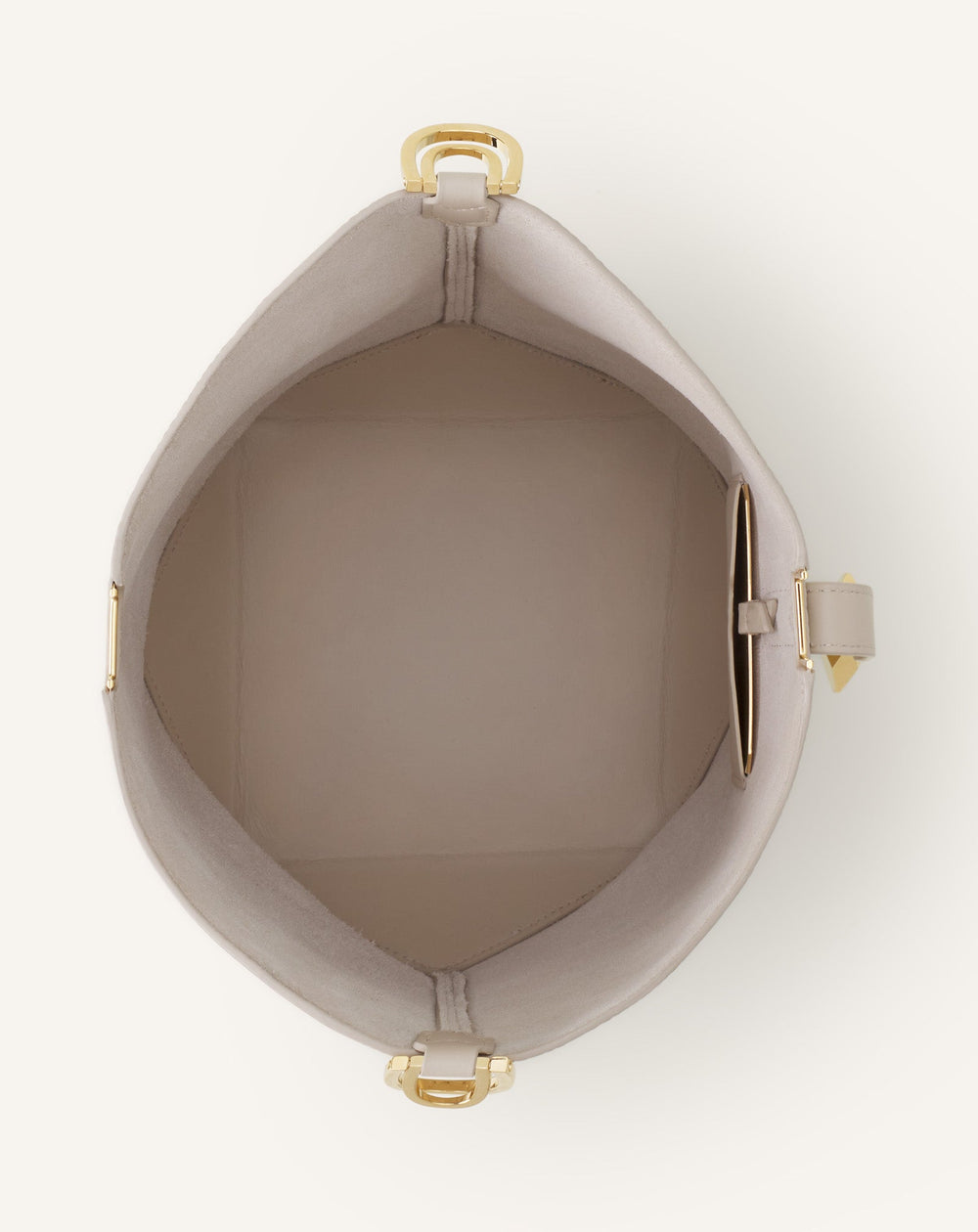 White Catch By Lanvin Medium Leather Bucket Bag