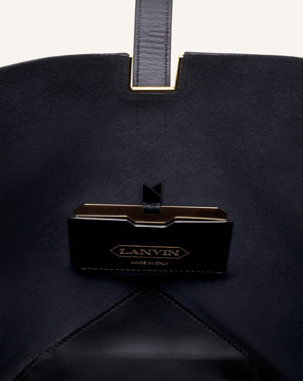 Black Catch By Lanvin Medium Leather Bucket Bag