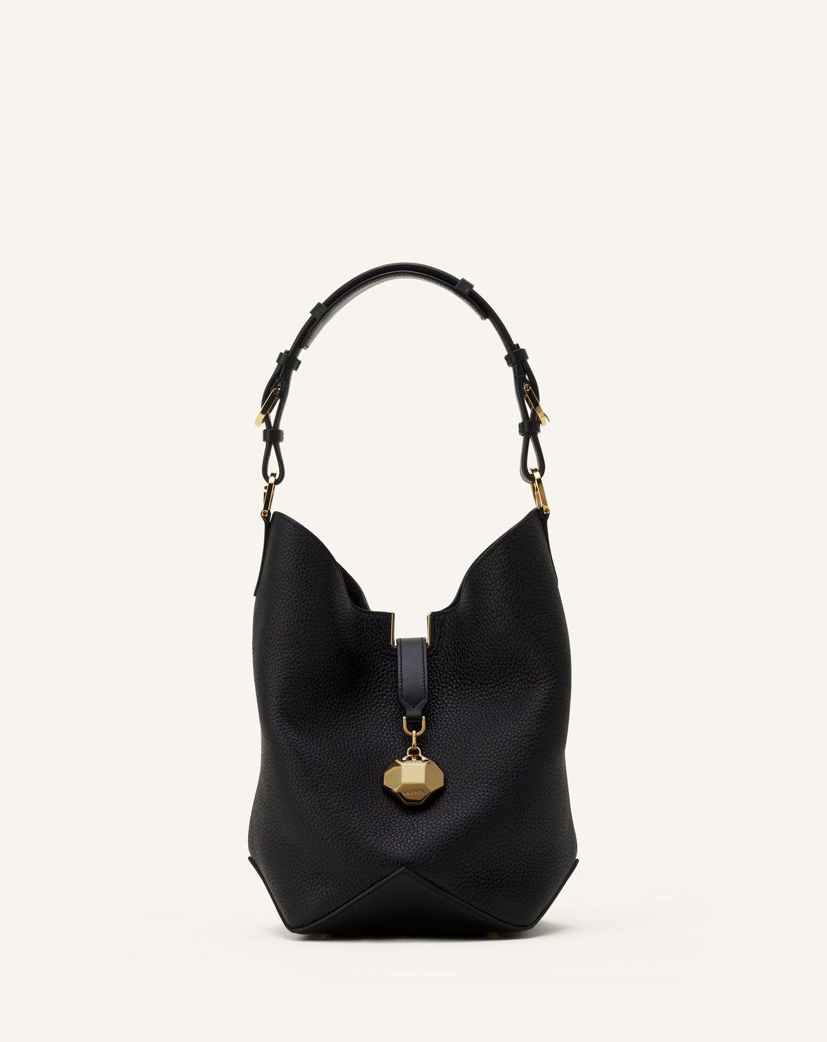 Black Catch By Lanvin Medium Leather Bucket Bag