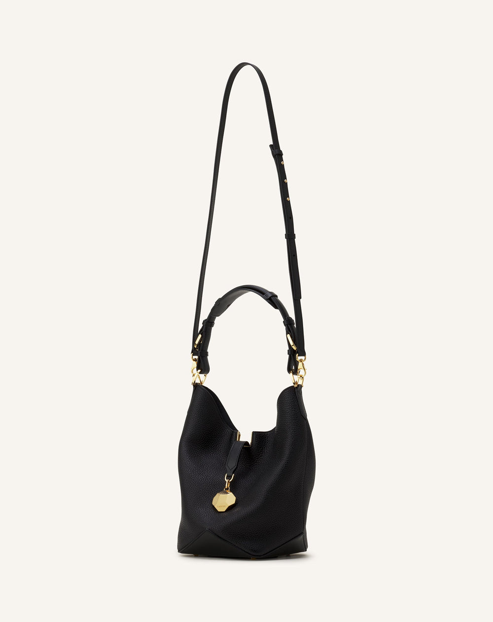 Black Catch By Lanvin Medium Leather Bucket Bag