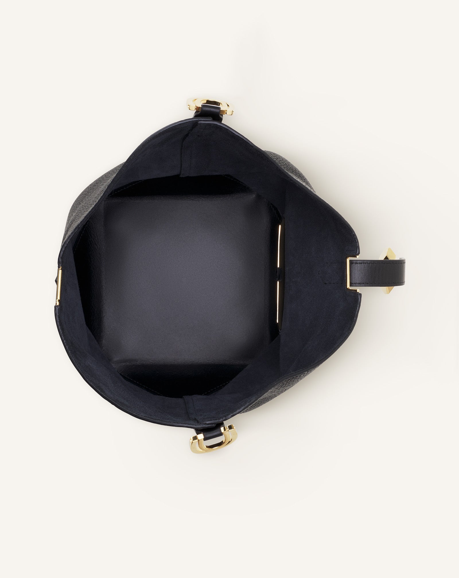 Black Catch By Lanvin Medium Leather Bucket Bag