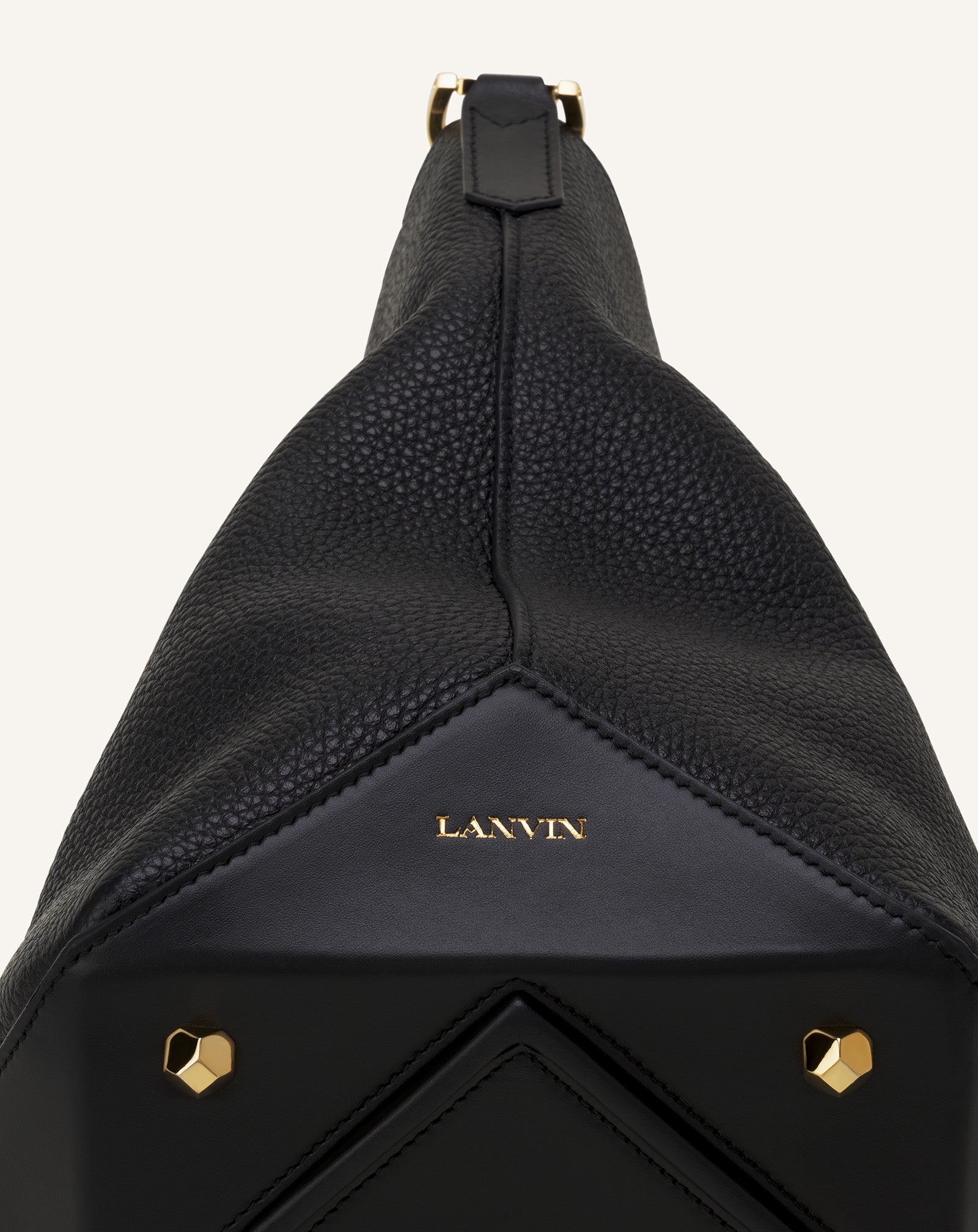 Black Catch By Lanvin Medium Leather Bucket Bag