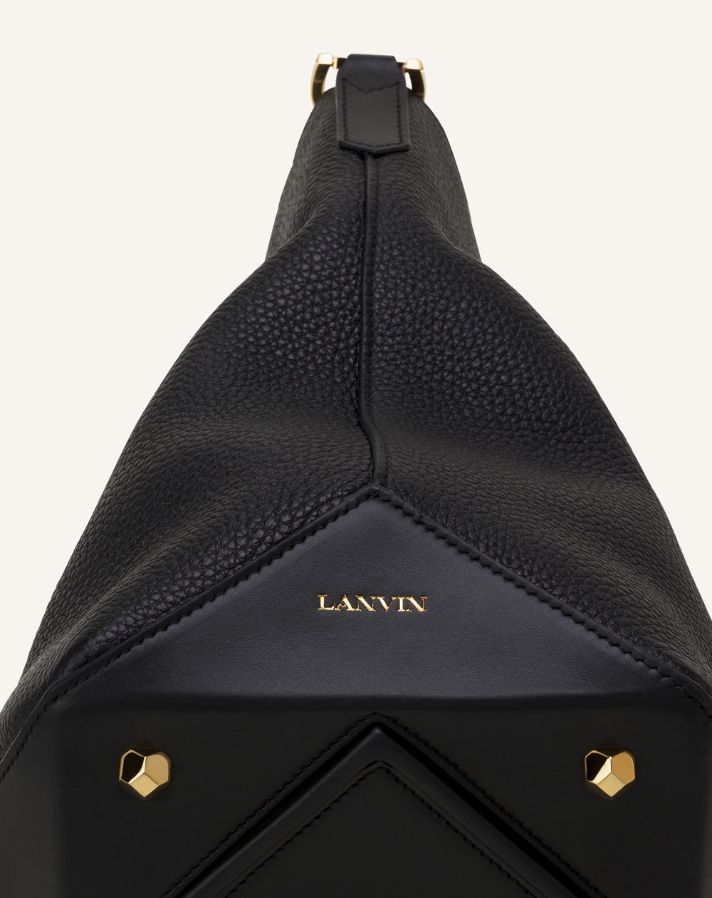 Black Catch By Lanvin Medium Leather Bucket Bag