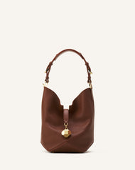 Brown Catch By Lanvin Medium Leather Bucket Bag