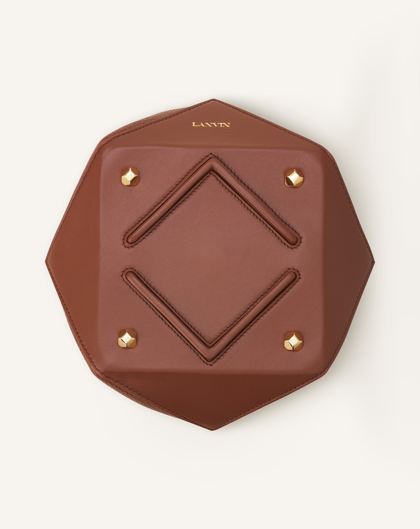 Brown Catch By Lanvin Medium Leather Bucket Bag