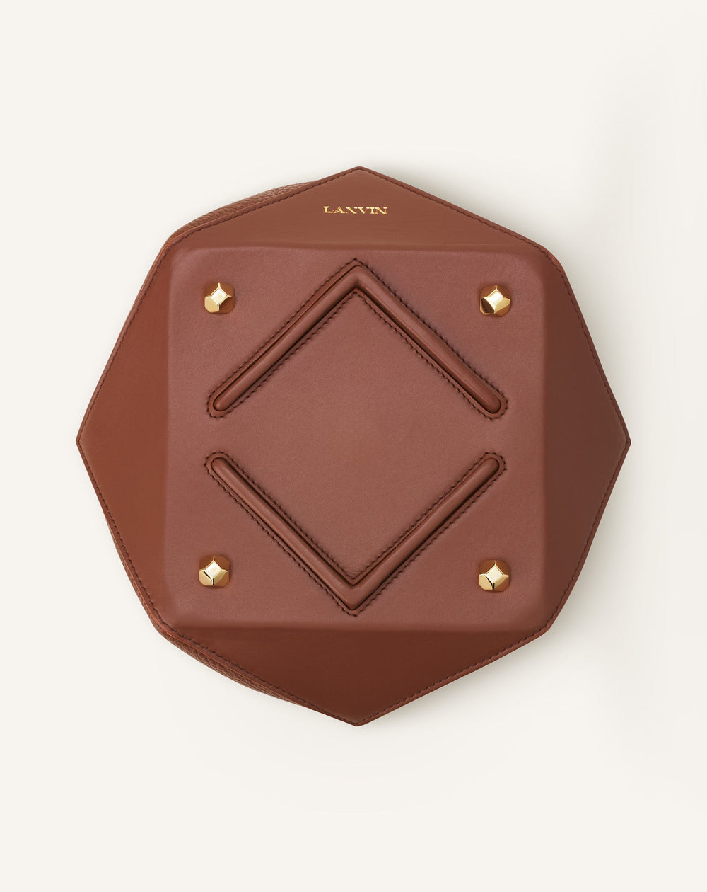 Brown Catch By Lanvin Medium Leather Bucket Bag