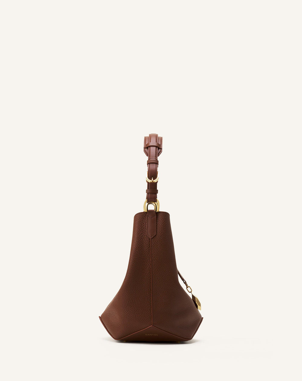 Brown Catch By Lanvin Medium Leather Bucket Bag