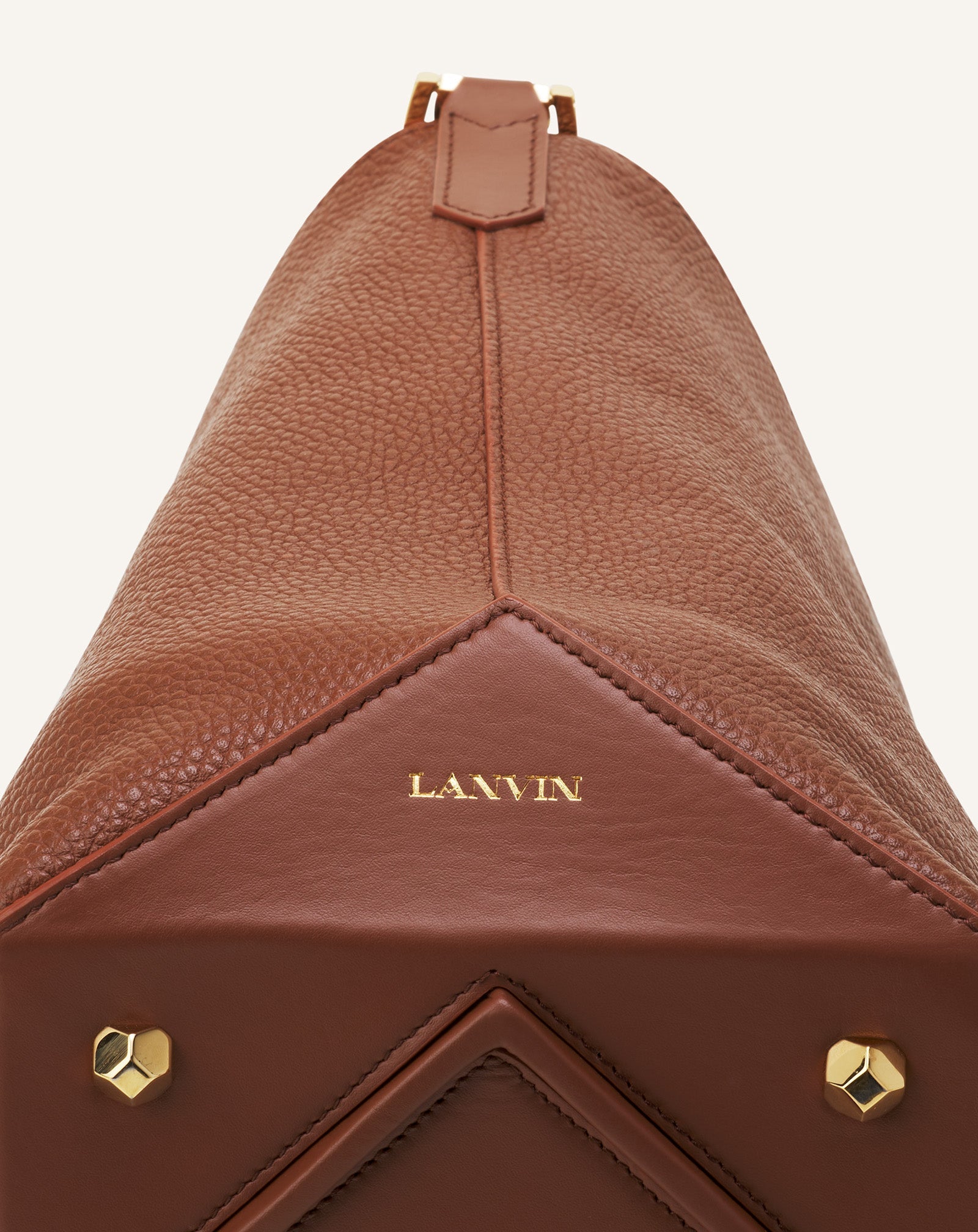 Brown Catch By Lanvin Medium Leather Bucket Bag