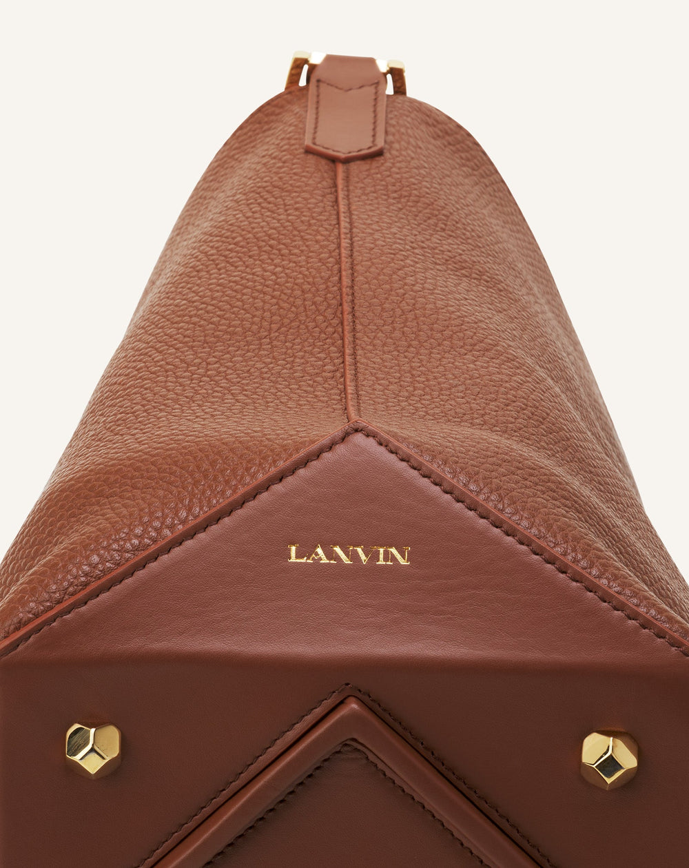 Brown Catch By Lanvin Medium Leather Bucket Bag
