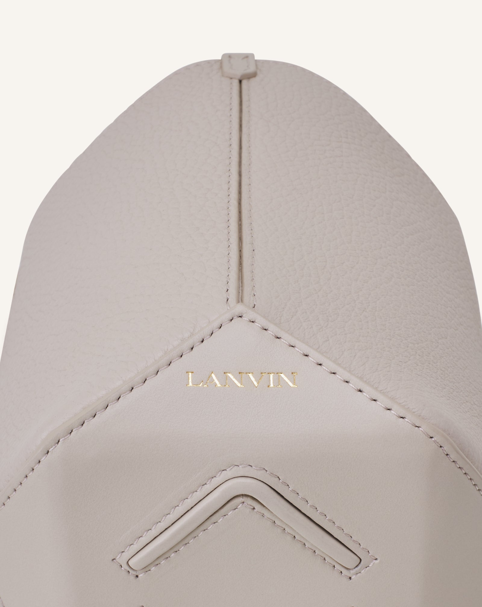 White Catch Nano By Lanvin Leather Bucket Bag