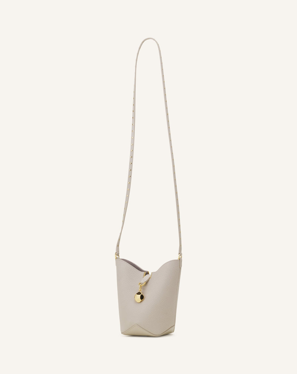 White Catch Nano By Lanvin Leather Bucket Bag