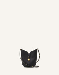 Black Catch Nano By Lanvin Leather Bucket Bag