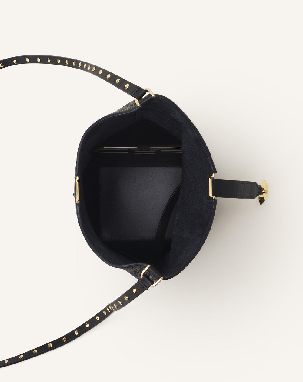 Black Catch Nano By Lanvin Leather Bucket Bag