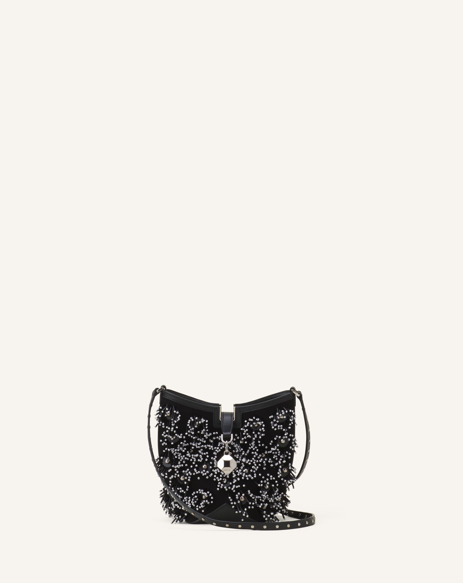 Sac Seau Catch By Lanvin En Cuir Brodé Black