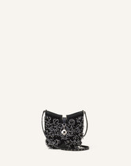 Sac Seau Catch By Lanvin En Cuir Brodé Black