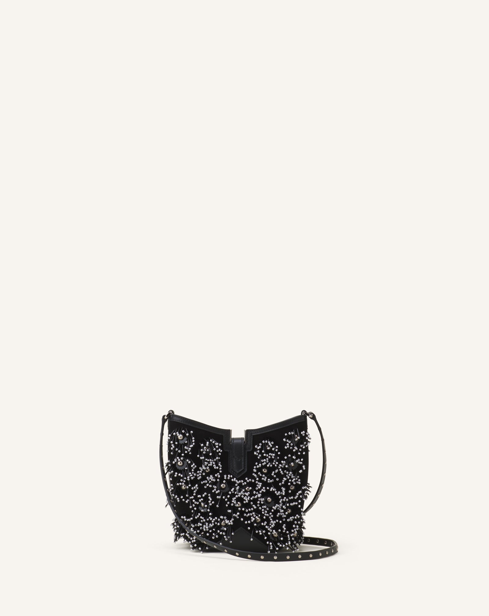 Sac Seau Catch By Lanvin En Cuir Brodé Black