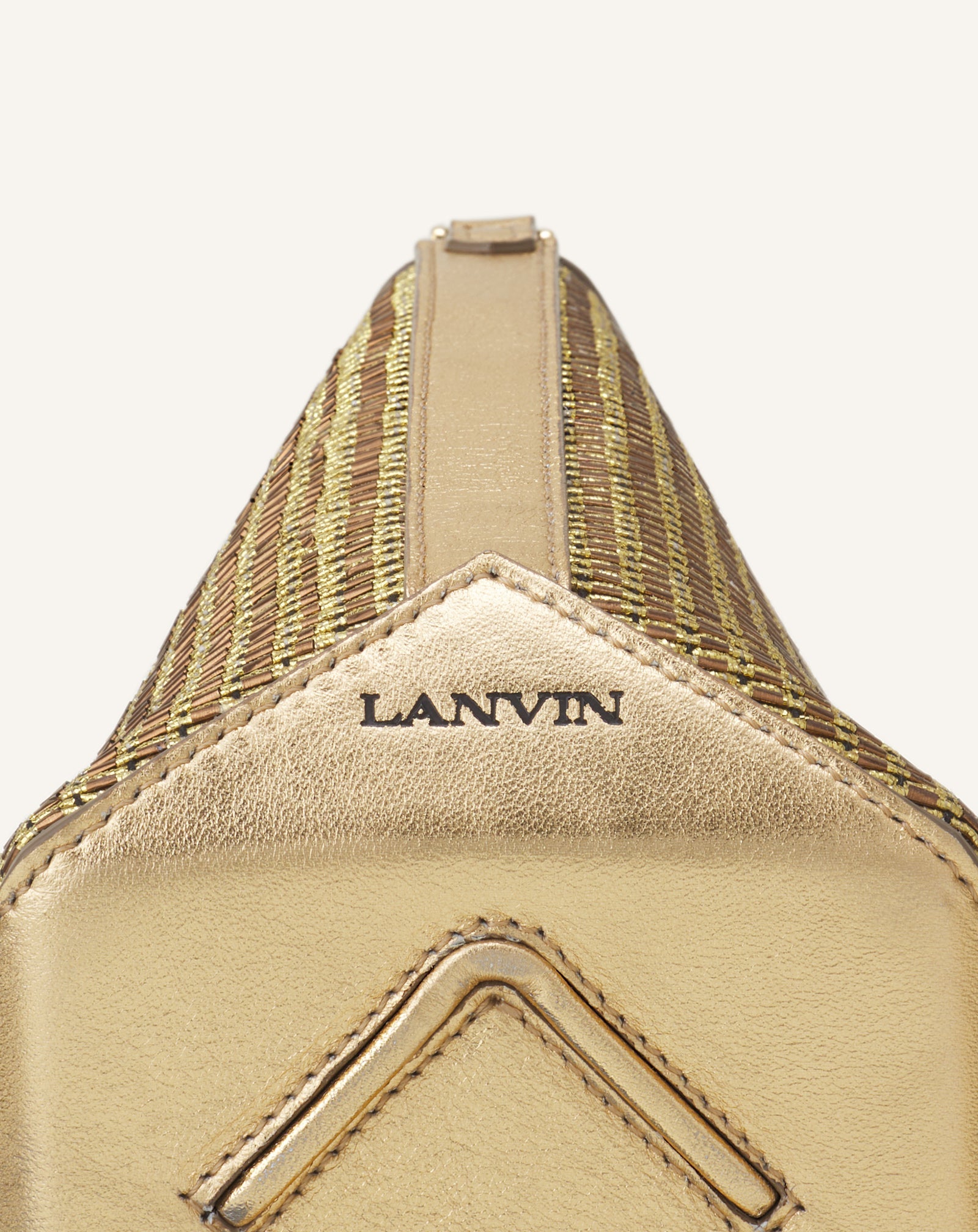 Sac Seau Catch By Lanvin En Raffia Silver