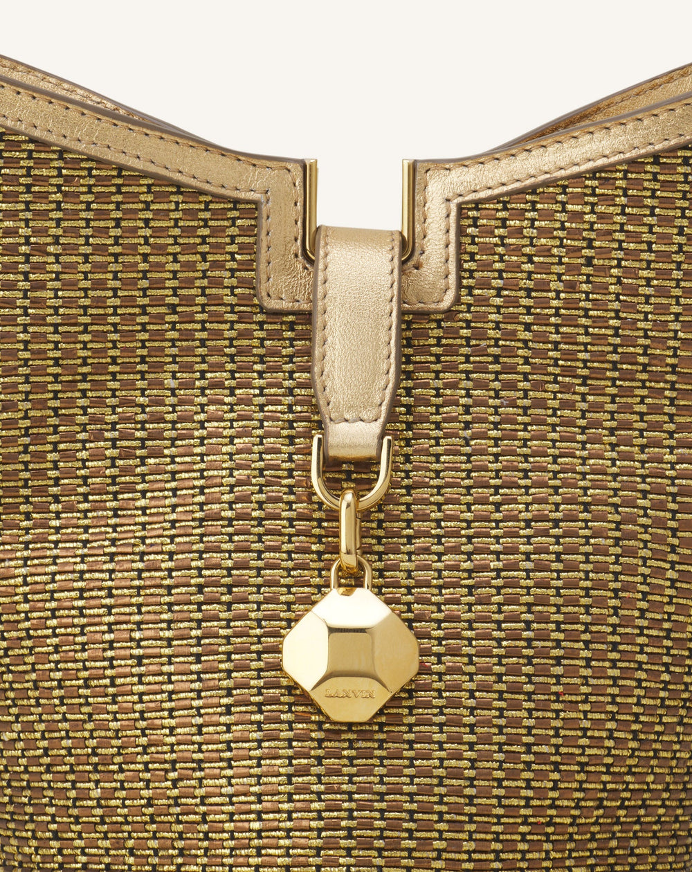 Sac Seau Catch By Lanvin En Raffia Silver