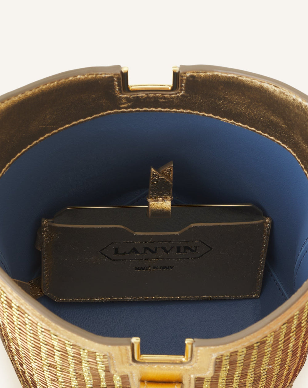 Sac Seau Catch By Lanvin En Raffia Silver