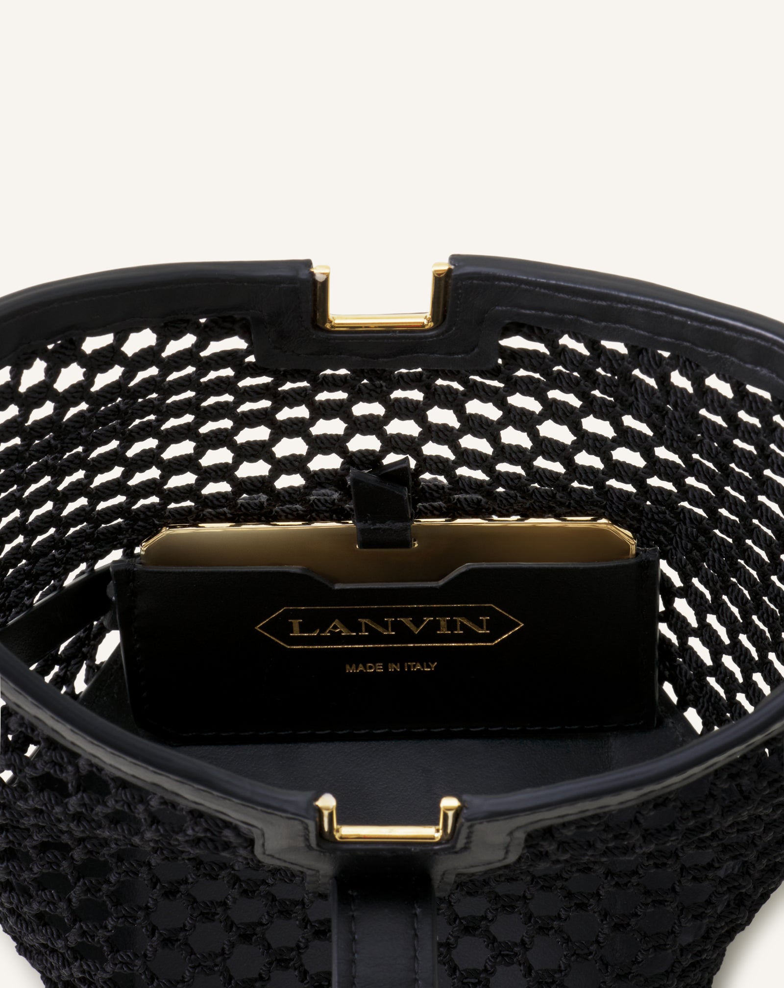 Sac Nano Catch By Lanvin En Fishnet White