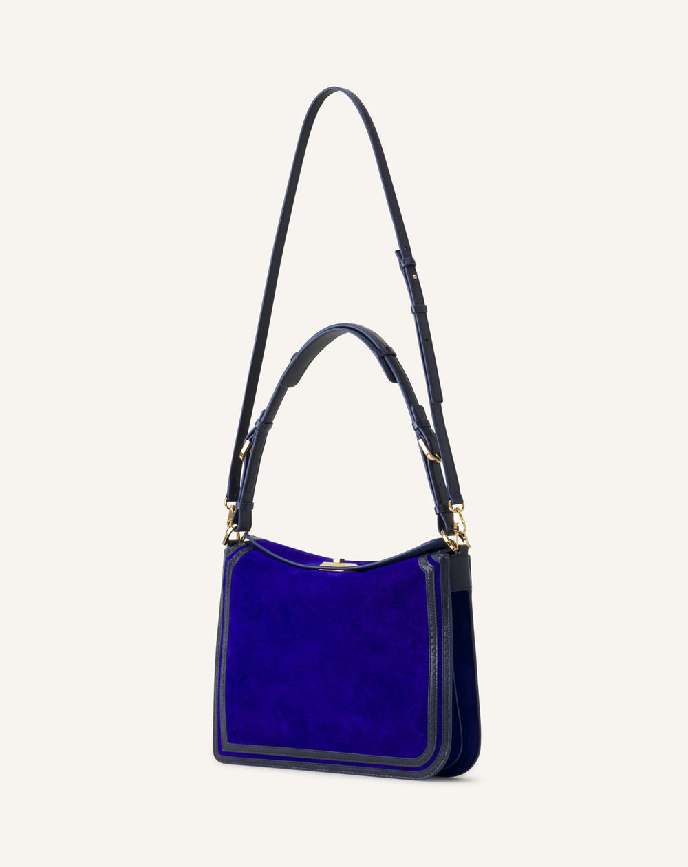 Compagnon Sac Epaule Asymetrique En Daim Mm Blue