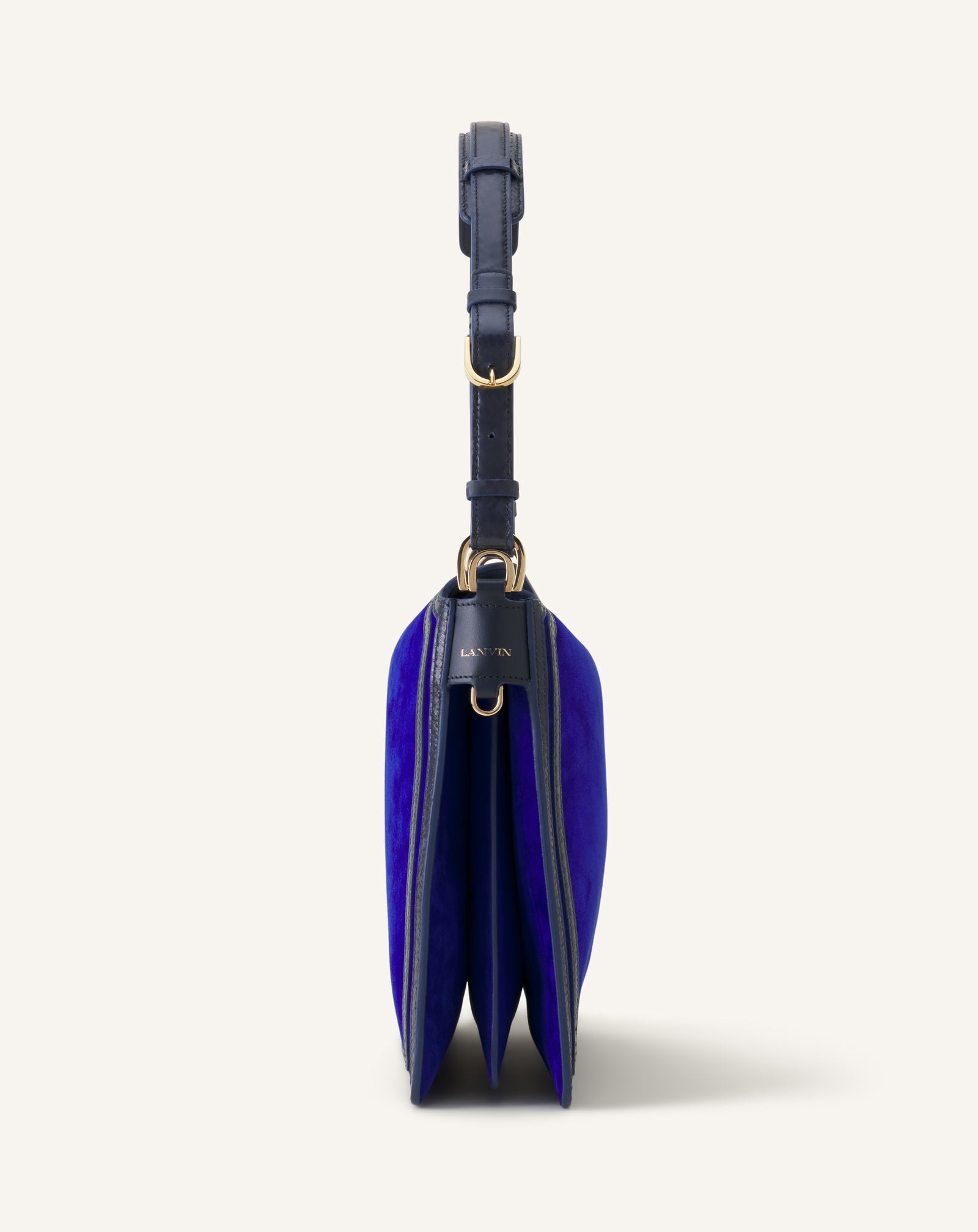Compagnon Sac Epaule Asymetrique En Daim Mm Blue