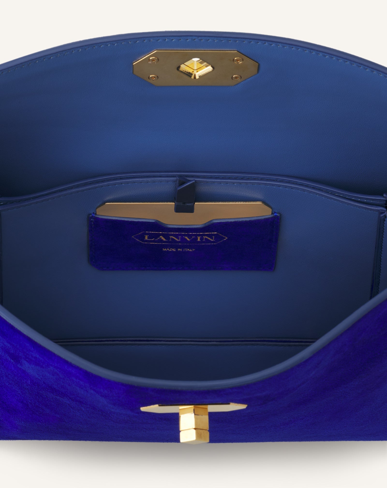 Compagnon Sac Epaule Asymetrique En Daim Mm Blue