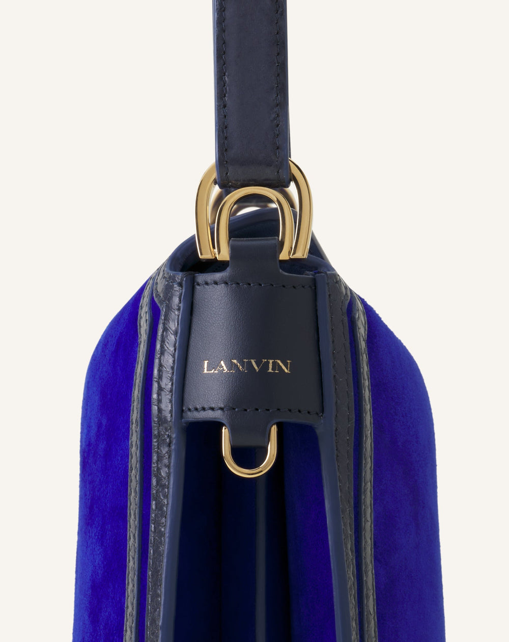 Compagnon Sac Epaule Asymetrique En Daim Mm Blue
