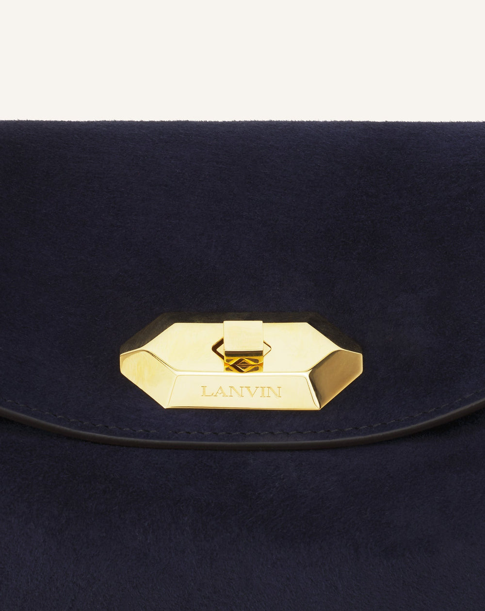 Blue Compagnon Asymmetrical Bag In Suede