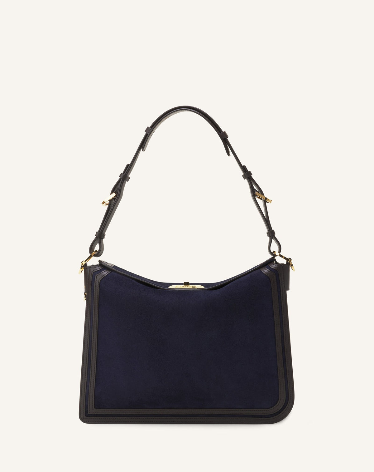 Blue Compagnon Asymmetrical Bag In Suede