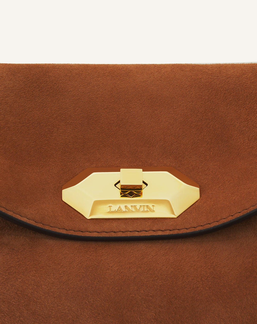 Brown Compagnon Asymmetrical Bag In Suede