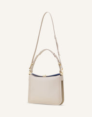 White Compagnon Asymmetrical Bag In Leather