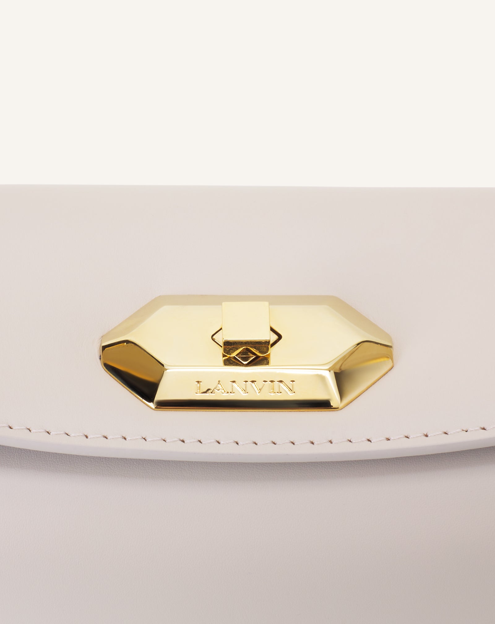 White Compagnon Asymmetrical Bag In Leather