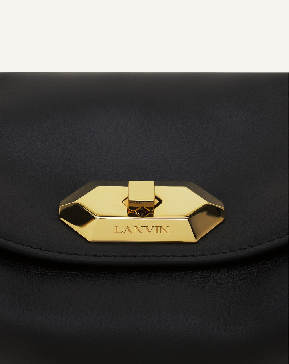 Black Compagnon Asymmetrical Bag In Leather