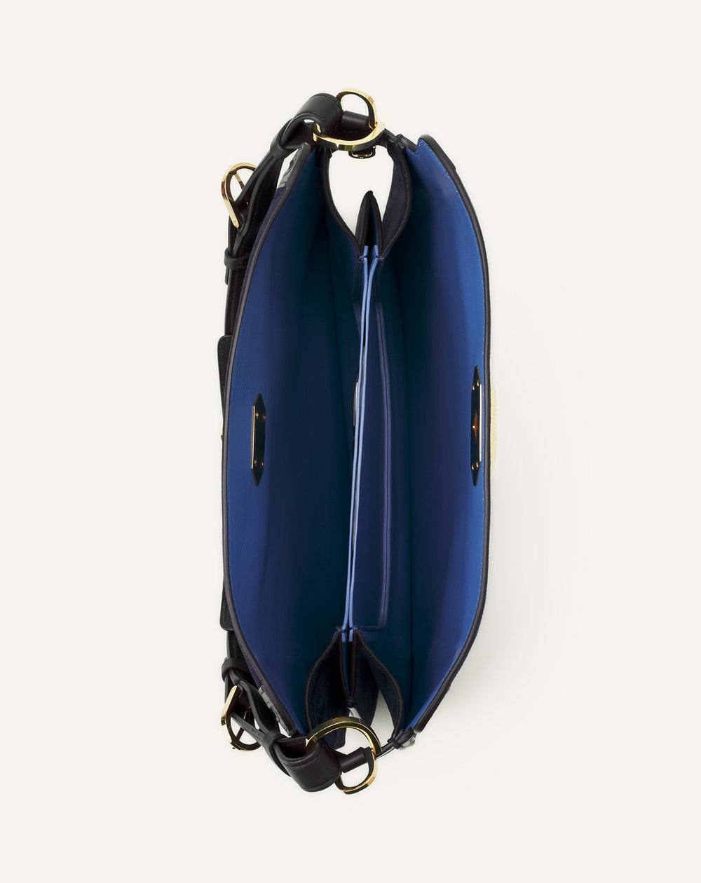 Black Compagnon Asymmetrical Bag In Leather