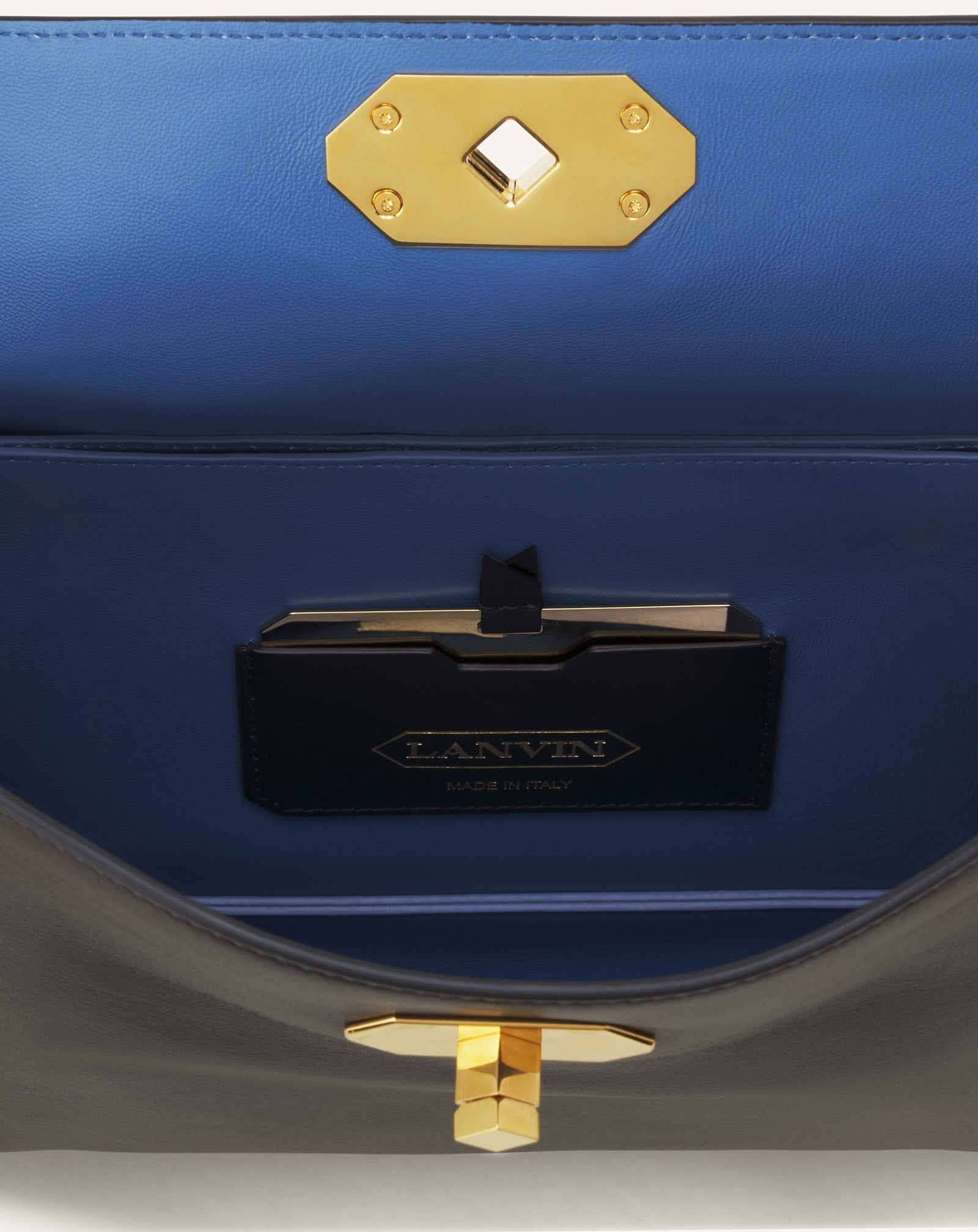 Black Compagnon Asymmetrical Bag In Leather