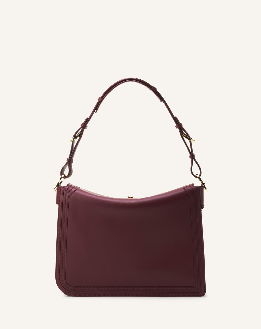 Brown Compagnon Asymmetrical Bag In Leather