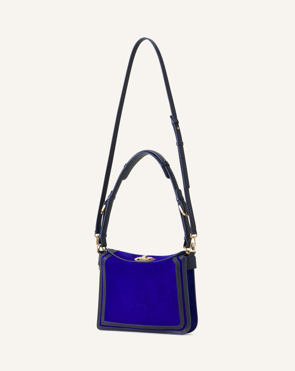 Compagnon Sac Epaule Asymetrique Finition Python Pm Blue