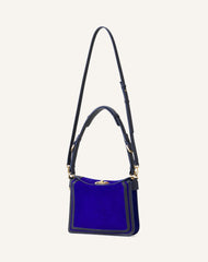 Compagnon Sac Epaule Asymetrique Finition Python Pm Blue