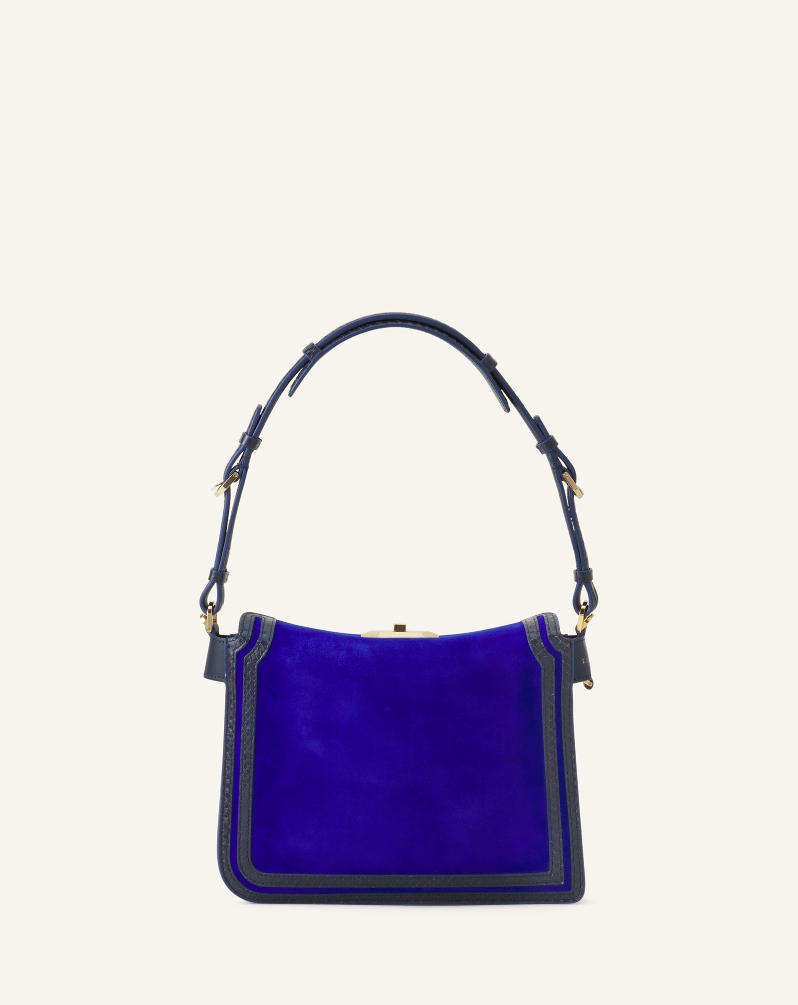 Compagnon Sac Epaule Asymetrique Finition Python Pm Blue