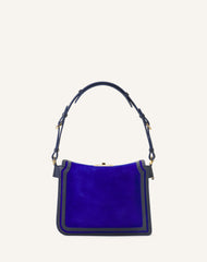 Compagnon Sac Epaule Asymetrique Finition Python Pm Blue