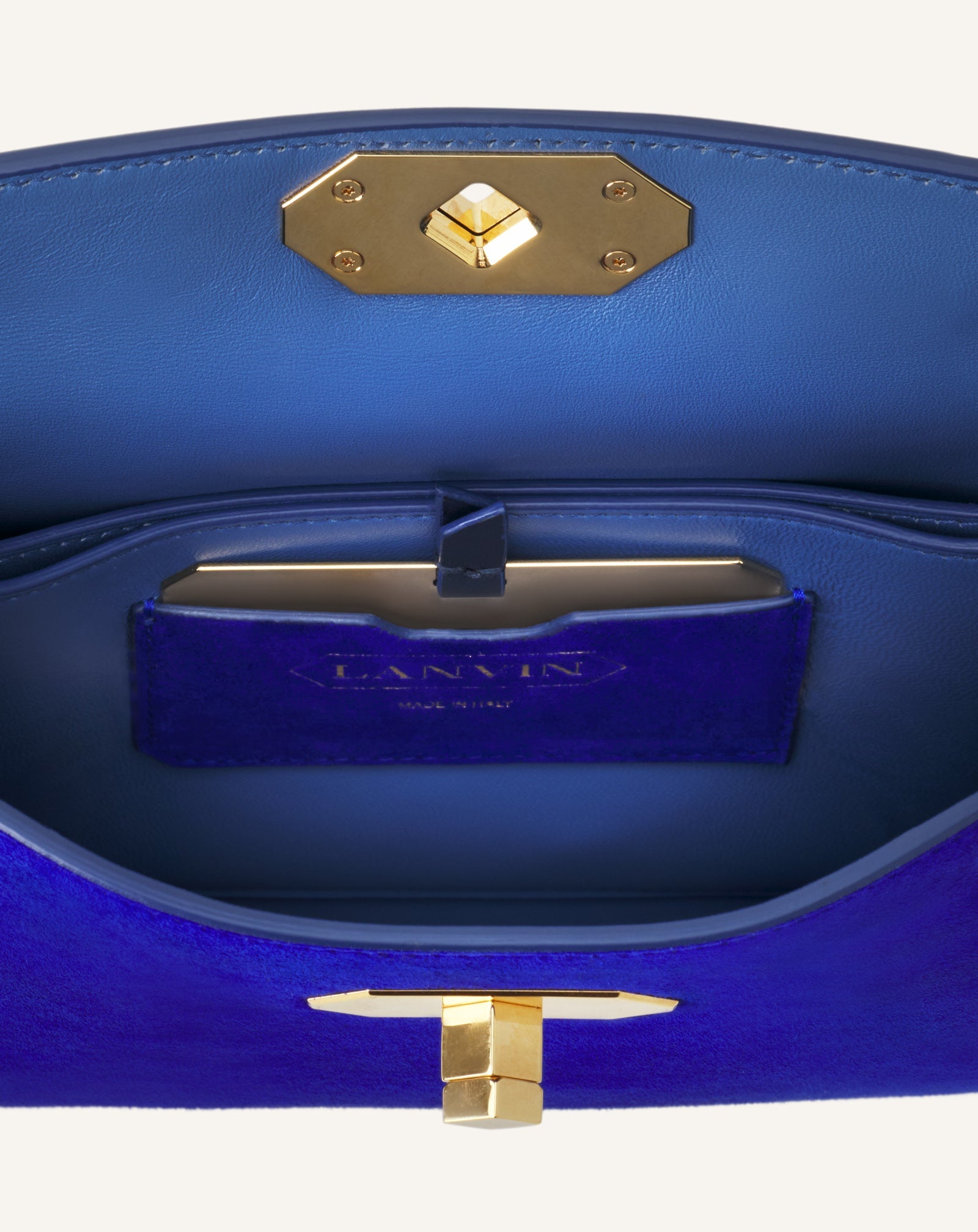 Compagnon Sac Epaule Asymetrique Finition Python Pm Blue